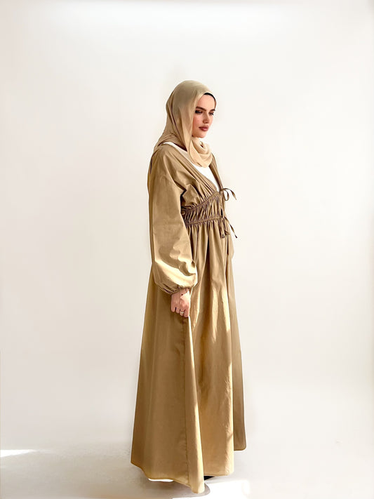 Dalal Tie Abaya Camel