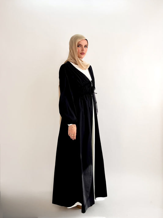 Dalal Tie Abaya Black