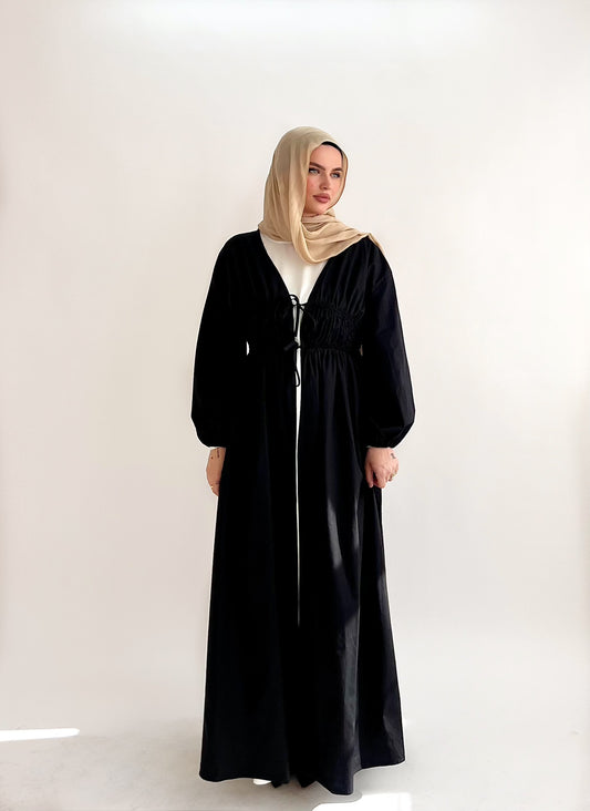 Dalal Tie Abaya Black